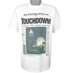 NFL (Jerzees) - Carolina Panthers, Touchdown! Spell-Out T-Shirt 1993 X-Large Vintage Retro Football