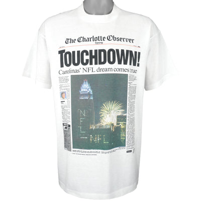 NFL (Front Pages) - Carolina Panthers, Touchdown! Spell-Out T-Shirt 1993 X-Large