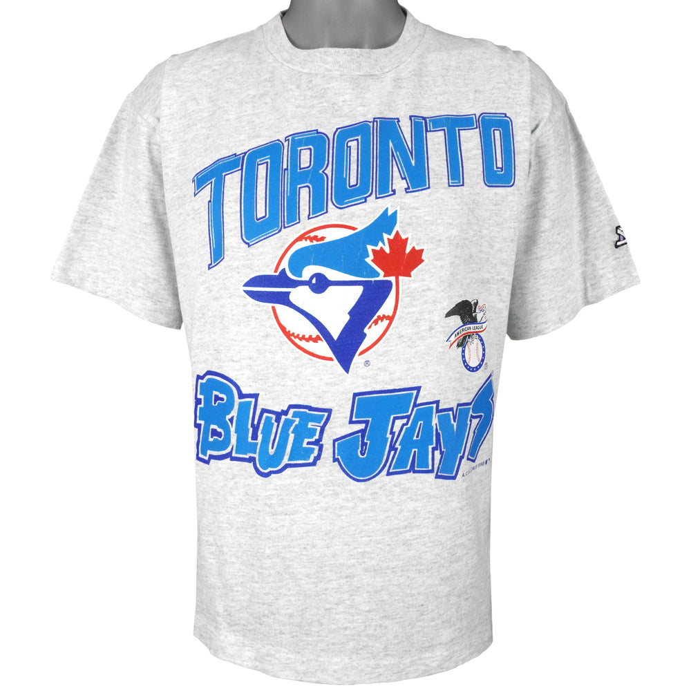 MLB (Softwear) - Toronto Blue Jays Spell-Out T-Shirt 1992 Medium Vintage Retro Baseball