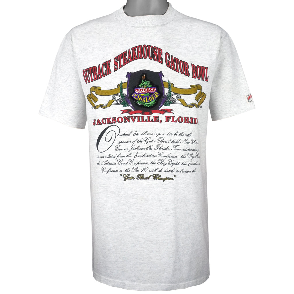 NCAA (Nutmeg) - Gator Bowl, Champions T-Shirt 1990s X-Large Vintage Retro Football College