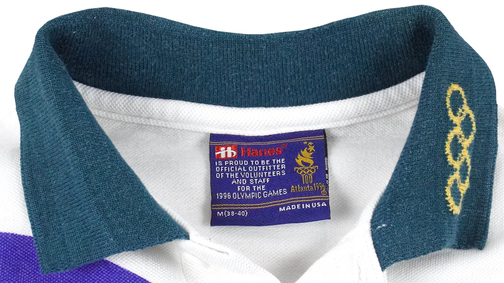 Vintage (Hanes) - Atlanta Olympic Polo T-Shirt 1996 Medium Vintage Retro