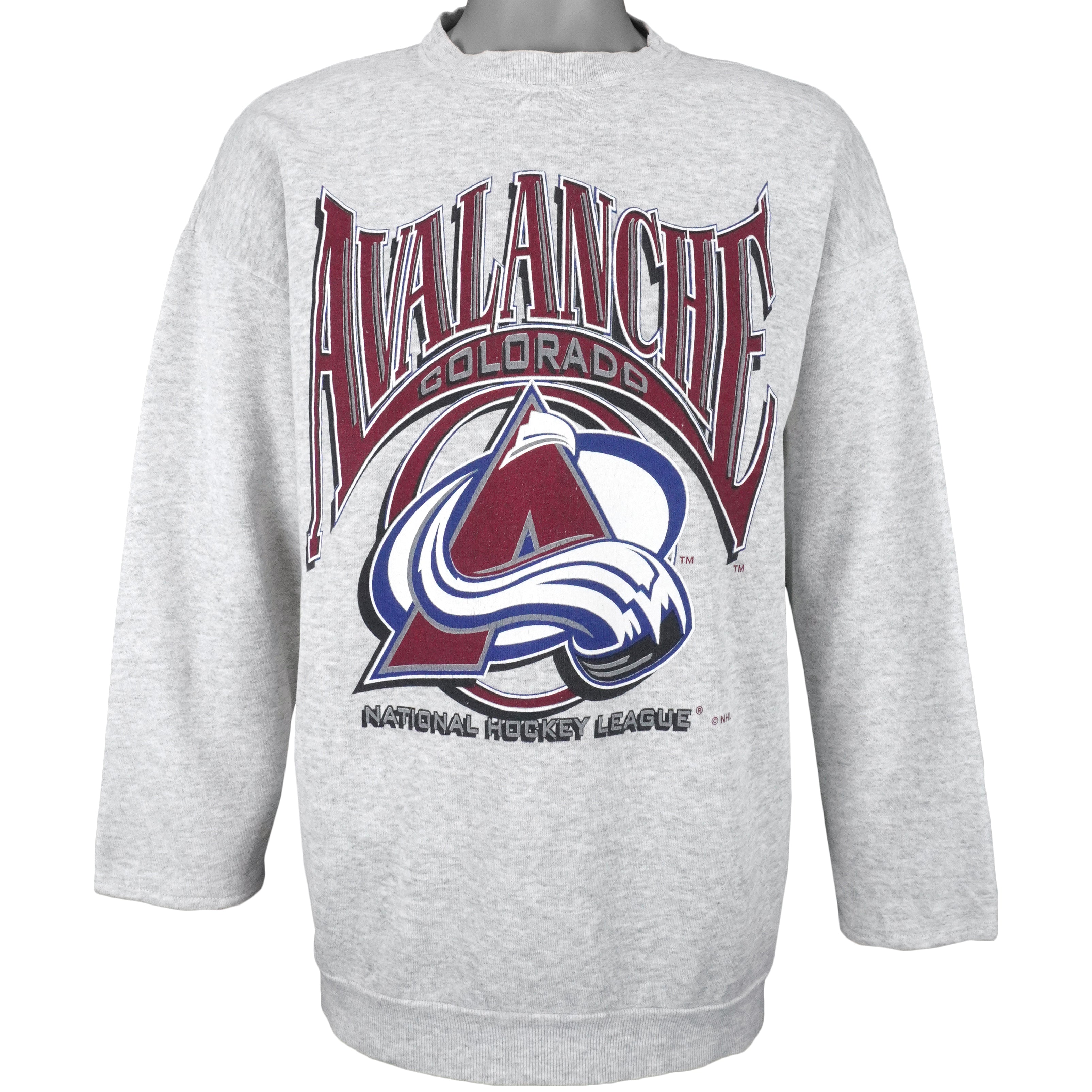 CustomCat Colorado Avalanche Vintage NHL Crewneck Sweatshirt Ash / 4XL