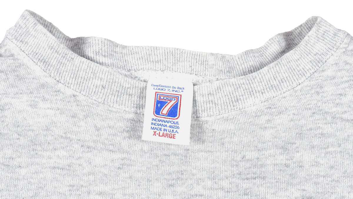 NHL (Logo 7) - Colorado Avalanche Spell-Out Crew Neck Sweatshirt 1990s X-Large Vintage Retro Hockey