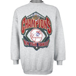 MLB (Logo 7) - New York Yankees, World Series Champion Crew Neck Sweatshirt 1996 Large Vintage Retro Baseball