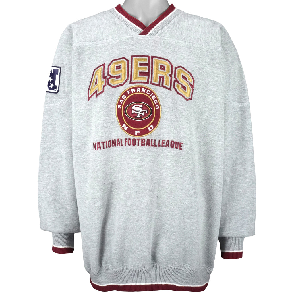 NFL (Lee) - San Francisco 49ers Spell-Out Sweatshirt 1990s X-Large Vintage Retro Football