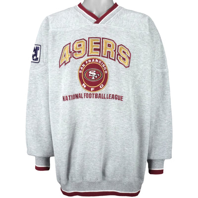 NFL (Lee) - San Francisco 49ers Spell-Out Embroidered Sweatshirt 1990s X-Large