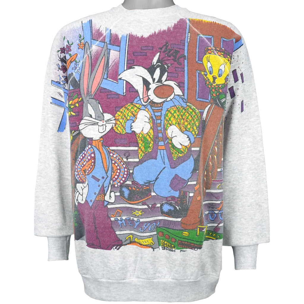Looney Tunes (Tultex) - Just Playing Around Crew Neck Sweatshirt 1994 X-Large Vintage Retro