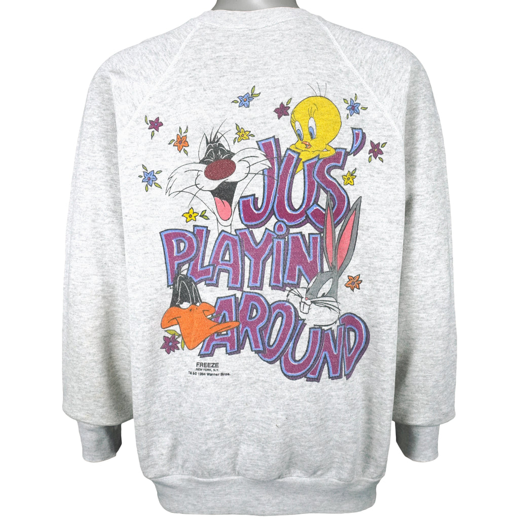 Looney Tunes (Tultex) - Just Playing Around Crew Neck Sweatshirt 1994 X-Large Vintage Retro