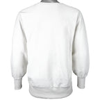 Champion - White Crew Neck Reverse Weave Sweatshirt 1990s Large Vintage Retro