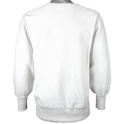 Champion - White Crew Neck Reverse Weave Sweatshirt 1990s Large Vintage Retro