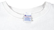 Champion - White Crew Neck Reverse Weave Sweatshirt 1990s Large Vintage Retro