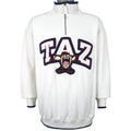 Looney Tunes - Taz 1/4 Zip Sweatshirt 1990s Large Vintage Retro