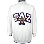 Looney Tunes - Taz 1/4 Zip Sweatshirt 1990s Large Vintage Retro