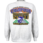 NFL (Logo 7) - Super Bowl XXXII, Denver Broncos Crew Neck Sweatshirt 1998 Large Vintage Retro Football