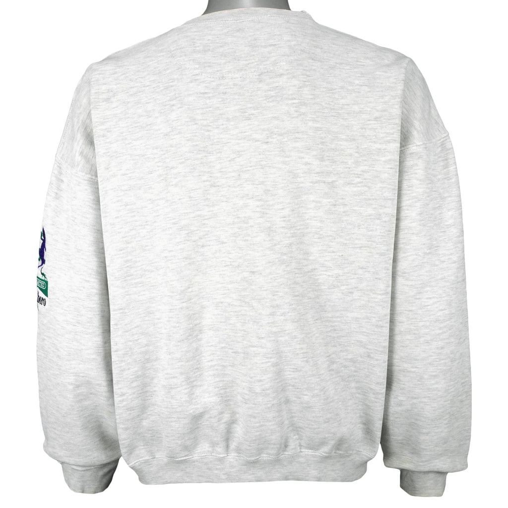 Vintage (Marlboro) - Grey Crew Neck Sweatshirt 1990s Large Vintage Retro