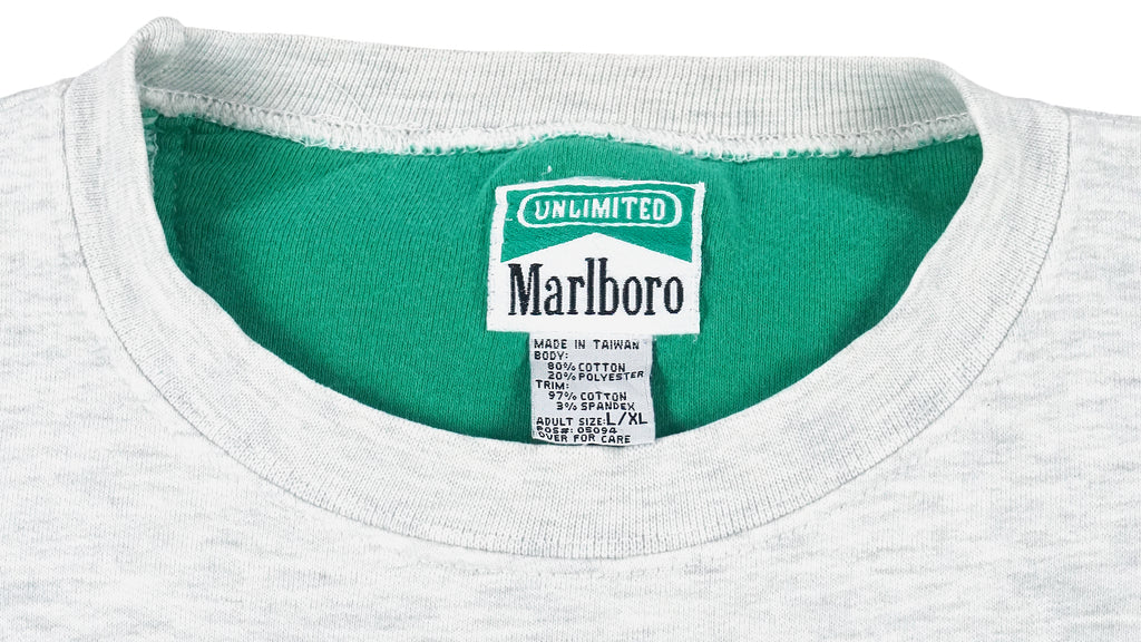 Vintage (Marlboro) - Grey Crew Neck Sweatshirt 1990s Large Vintage Retro