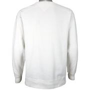 Tommy Hilfiger - White Hilfiger Surf Co. Crew Neck Sweatshirt Medium Vintage Retro
