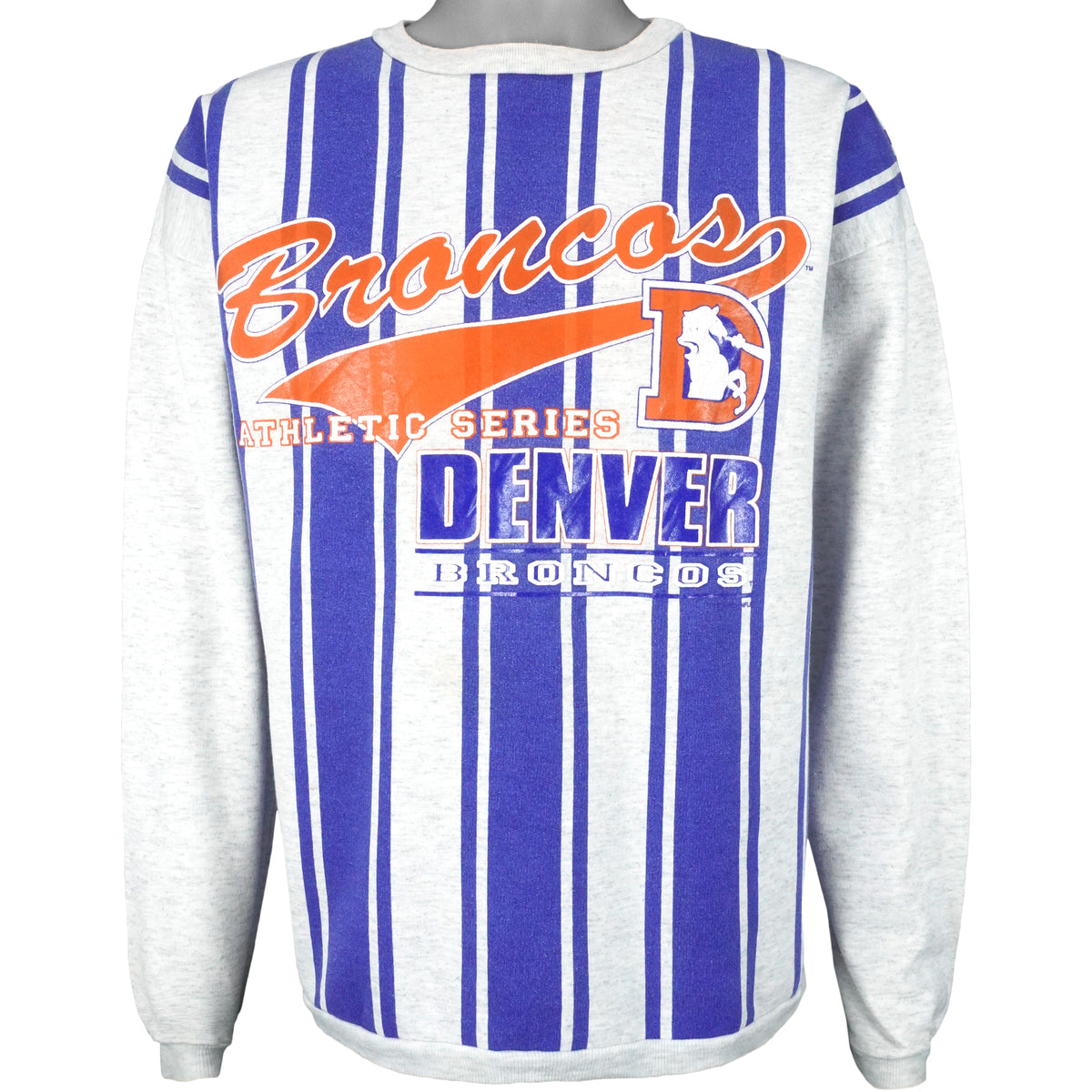 NFL - Denver Broncos Crew Neck Sweatshirt 1990s Large Vintage Retro Football