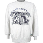NFL (Nutmeg) - Dallas Cowboys Big Logo Sweatshirt 1993 Large Vintage Retro Football
