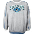 NHL - San Jose Sharks Embroidered Crew Neck Sweatshirt 1990s Large Vintage Retro Football