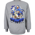 NHL (Lee) - St. Louis Blues Crew Neck Sweatshirt 1990s X-Large Vintage Retro Hockey