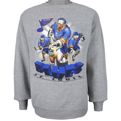 NHL (Lee) - St. Louis Blues Crew Neck Sweatshirt 1990s X-Large