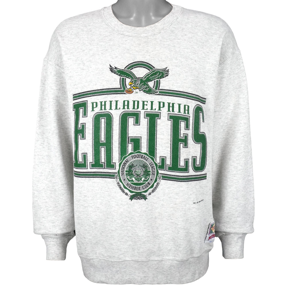NFL (Nutmeg) - Philadelphia Eagles Crew Neck Sweatshirt 1995 Large Vintage Retro Football
