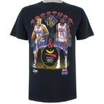 NBA (Salem) - Barcelona Olympic, Bird & Magic T-Shirt 1992 Medium Vintage Retro Basketball