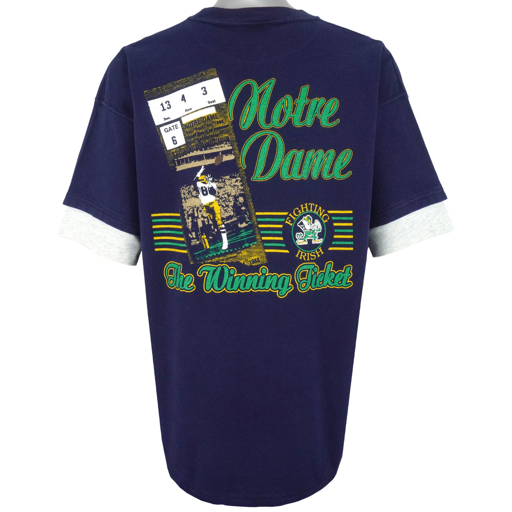 NCAA (20 Sport) - Notre Dame Fighting Irish Spell-Out T-Shirt 1988 X-Large vintage Retro Football College