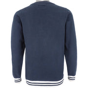 Stussy - Blue Spell-Out Crew Neck Sweatshirt 2000s Small Vintage Retro