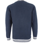 Stussy - Blue Spell-Out Crew Neck Sweatshirt 2000s Small Vintage Retro