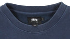 Stussy - Blue Spell-Out Crew Neck Sweatshirt 2000s Small Vintage Retro