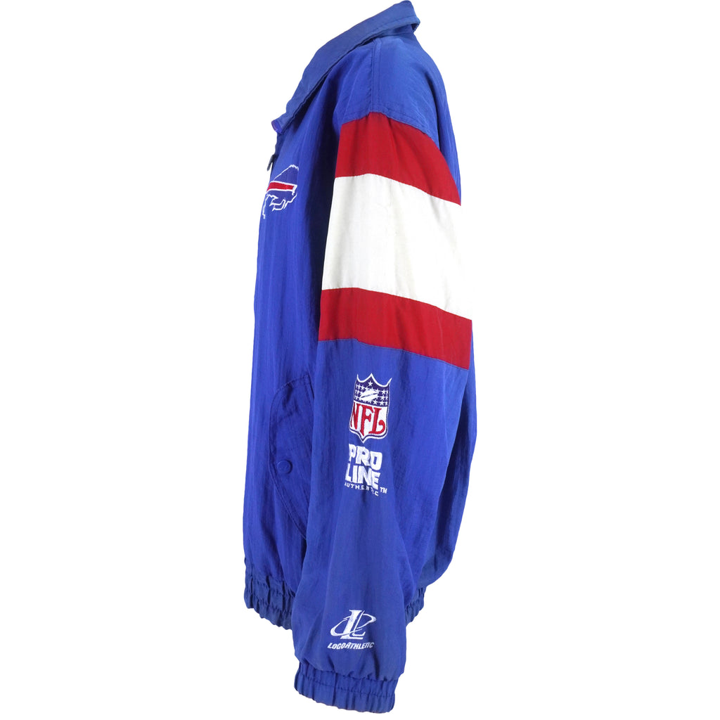 NFL (Logo Athletic) - Buffalo Bills Spell-Out Windbreaker 1990s Large Vintage Retro