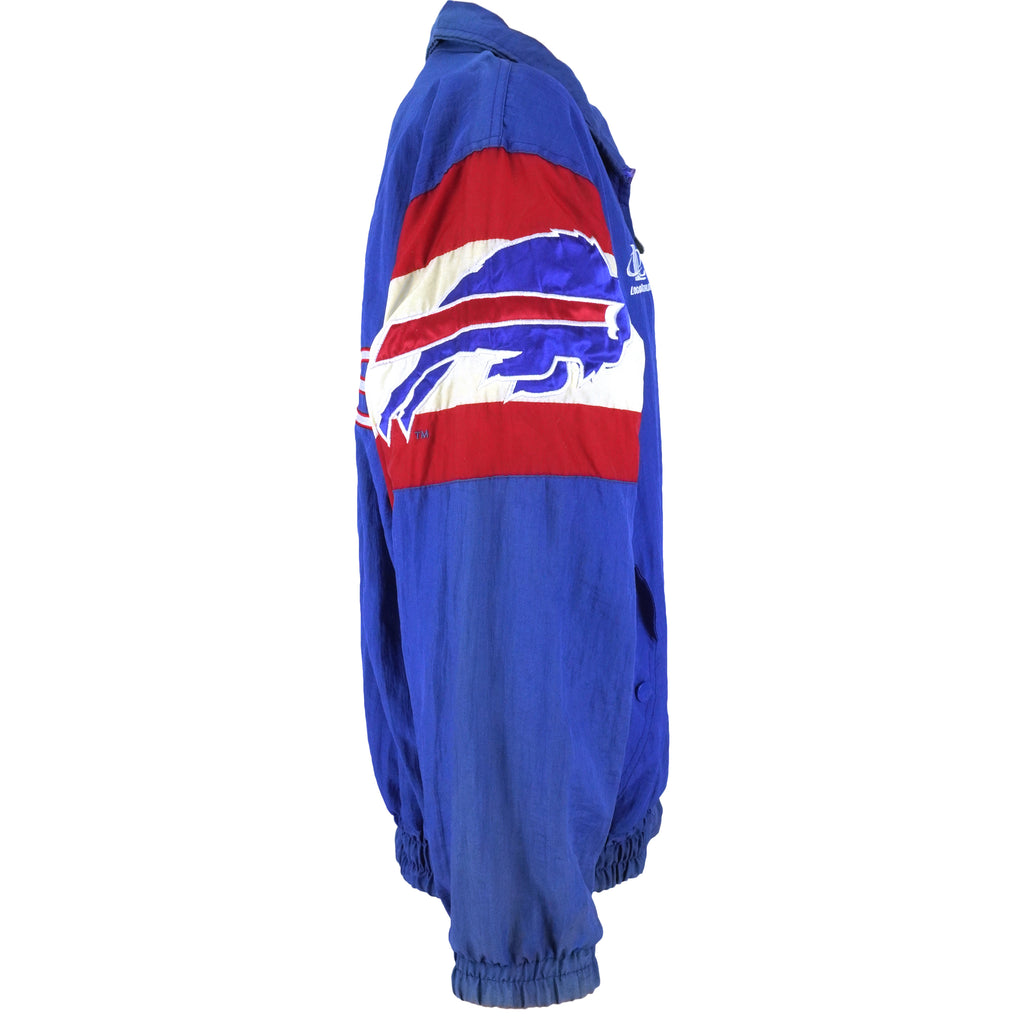 NFL (Logo Athletic) - Buffalo Bills Spell-Out Windbreaker 1990s Large Vintage Retro Football