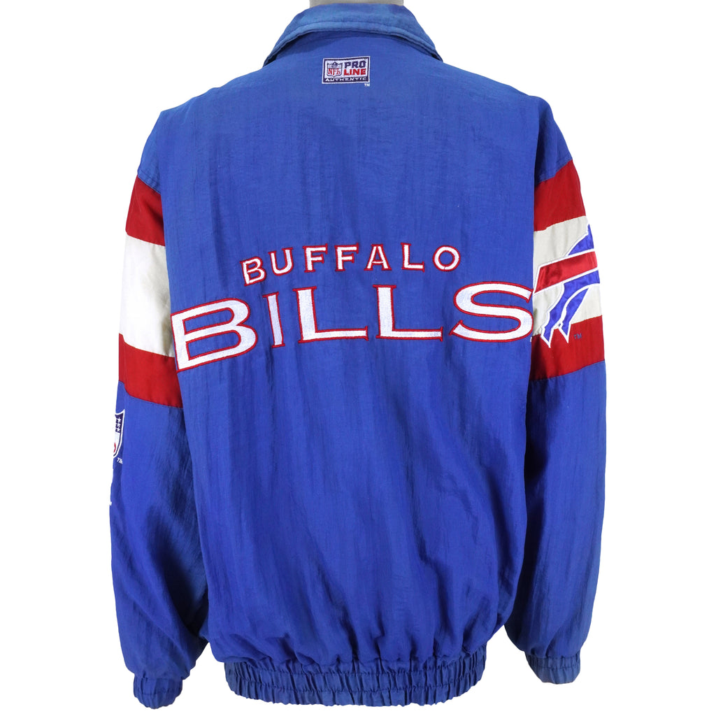 NFL (Logo Athletic) - Buffalo Bills Spell-Out Windbreaker 1990s Large Vintage Retro