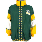 NFL - Green Bay Packers Spell-Out Windbreaker 1990s XX-Large Vintage Retro Football