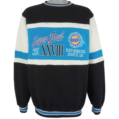 NFL (Logo 7) - Super Bowl XXVIII, Georgia Dome, Atlanta Crew Neck Sweatshirt 1994 X-Large
