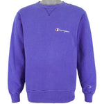 Champion - Blue Classic Crew Neck Sweatshirt 1990s Large