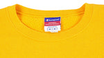 Champion - Yellow Classic Crew Neck Sweatshirt 1990s Medium Vintage Retro