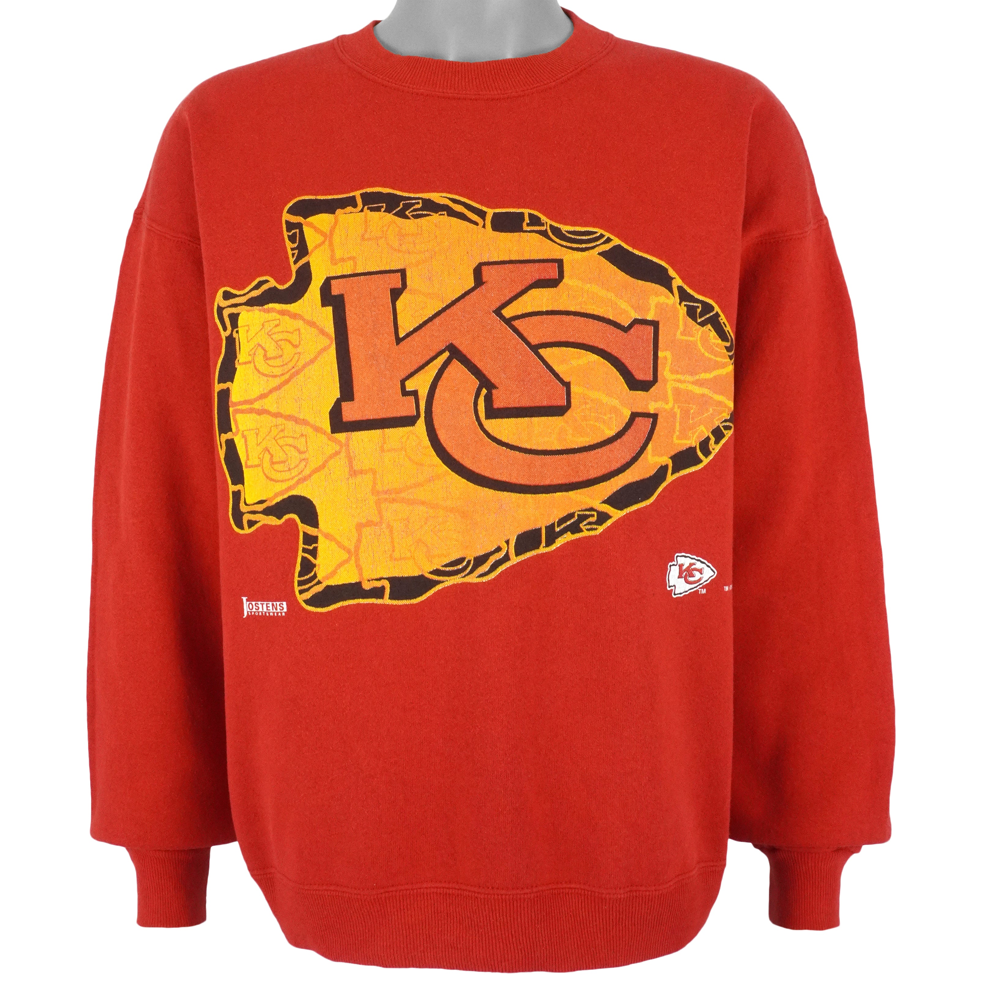Vintage Jostens Sportswear Red T-Shirt Mens XL Kansas City Chiefs Made In  USA