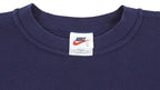 Nike - Blue Classic Embroidered Logo Crew Neck Sweatshirt 1990s Large Vintage Retro