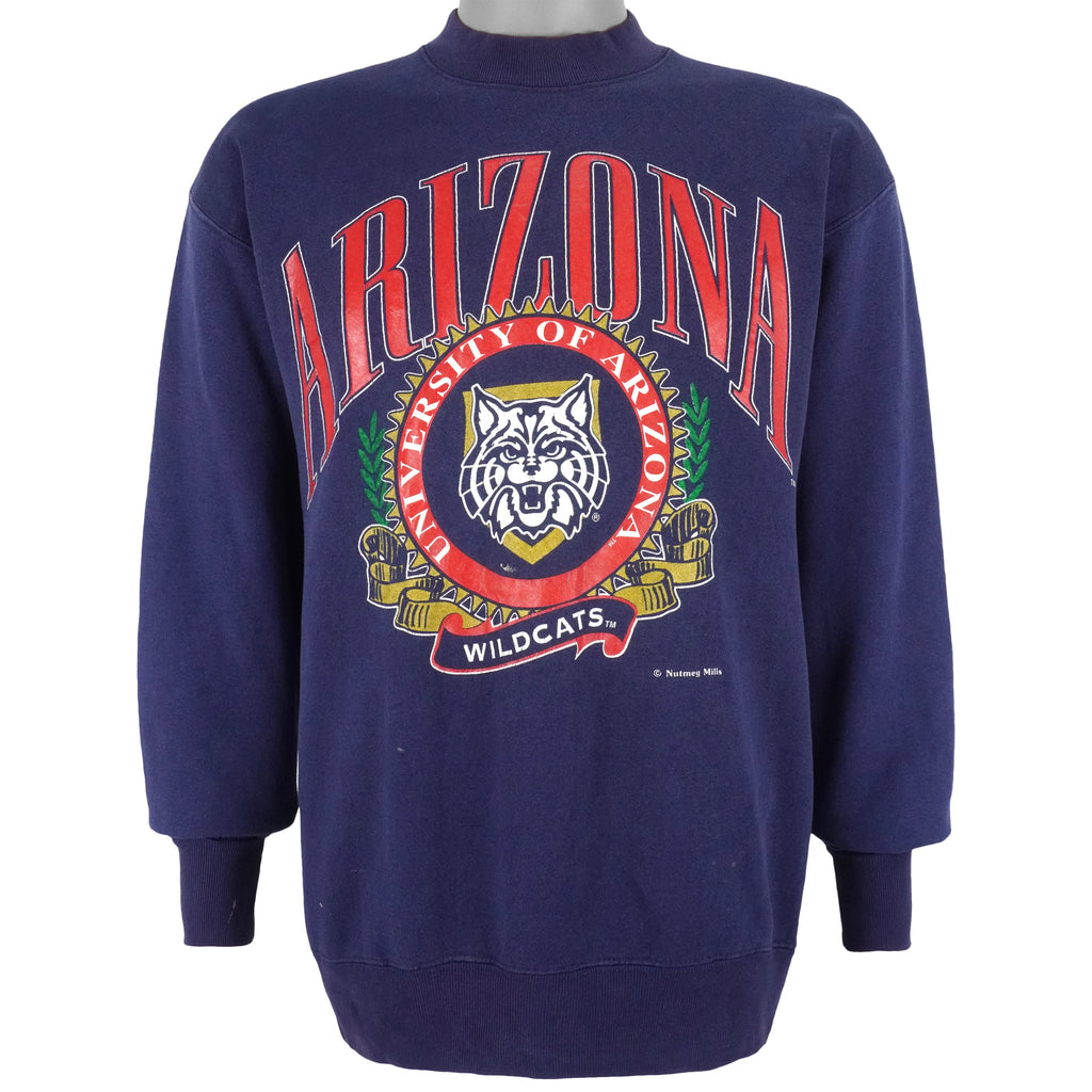 NCAA (Nutmeg) - Arizona Wildcats Crew Neck Sweatshirt 1990s Large Vintage Retro Football College