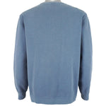 Nike - Blue Embroidered Logo Crew Neck Sweatshirt 1990s Large Vintage Retro