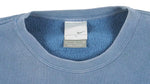 Nike - Blue Embroidered Logo Crew Neck Sweatshirt 1990s Large Vintage Retro