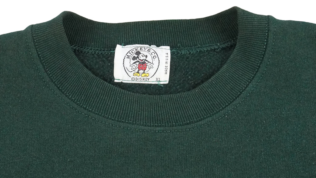 Disney - Mickey Embroidered Crew Neck Sweatshirt 1990s X-Large Vintage Retro