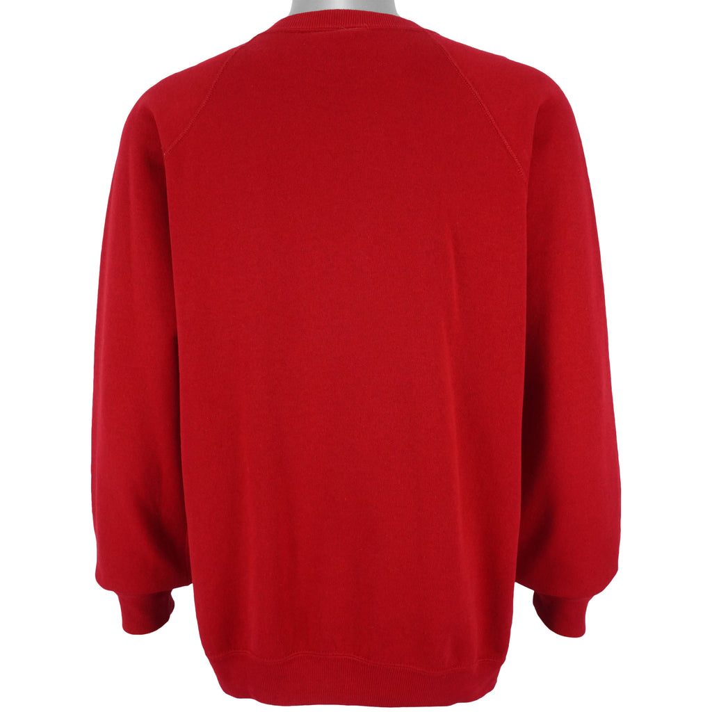NHL (Nutmeg) - Detroit Red Wings Big Logo Sweatshirt 1990s Large Vintage Retro Hockey