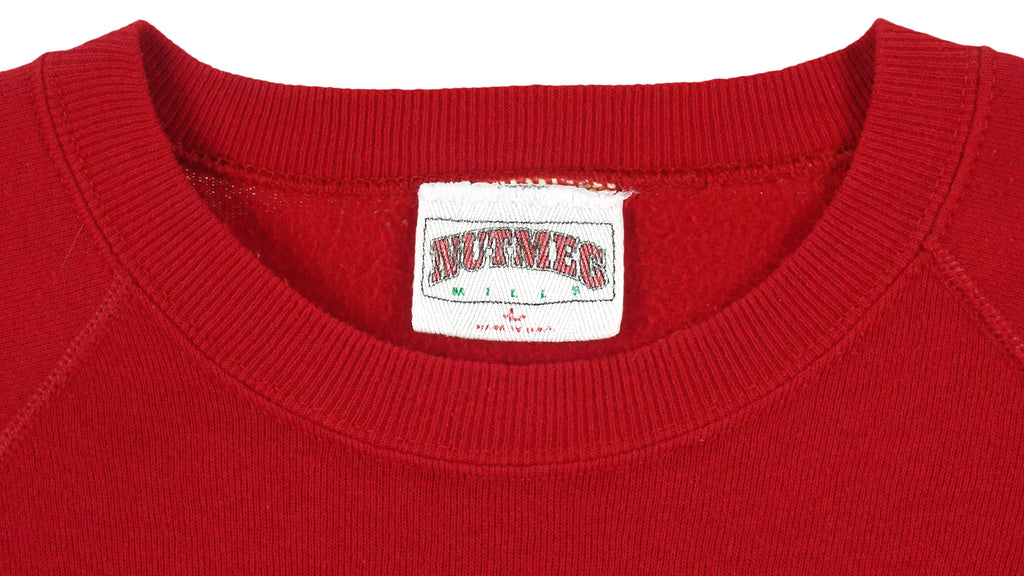 NHL (Nutmeg) - Detroit Red Wings Big Logo Sweatshirt 1990s Large Vintage Retro