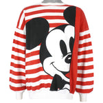 Disney - Red & White Mickey Big Logo Sweatshirt 1990s Large