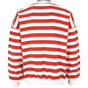 Disney - Red & White Mickey Big Logo Sweatshirt 1990s Large Vintage Retro
