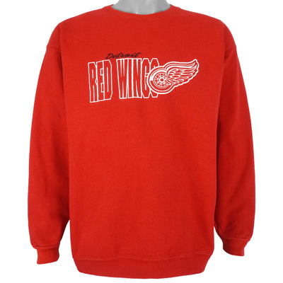 NHL (Joy Athletic) - Detroit Red Wings Crew Neck Sweatshirt 1990s Large